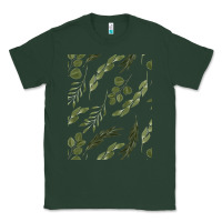 Sports Green Watercolor Eucalyptus Pattern Classic Tee - artisFamous
