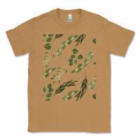 Toasted Coconut Watercolor Eucalyptus Pattern Classic Tee - artisFamous