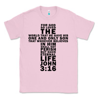 Bubblegum Pink John 3:16 Bible Verse Cool Christian Church Shirts Christianity Classic Tee - artisFamous