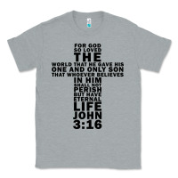Heather Grey John 3:16 Bible Verse Cool Christian Church Shirts Christianity Classic Tee - artisFamous