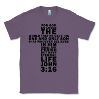 Lavender John 3:16 Bible Verse Cool Christian Church Shirts Christianity Classic Tee - artisFamous