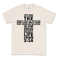 Natural John 3:16 Bible Verse Cool Christian Church Shirts Christianity Classic Tee - artisFamous
