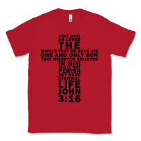 Red John 3:16 Bible Verse Cool Christian Church Shirts Christianity Classic Tee - artisFamous