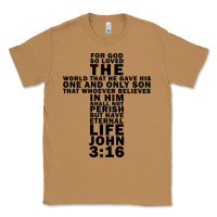 Toasted Coconut John 3:16 Bible Verse Cool Christian Church Shirts Christianity Classic Tee - artisFamous