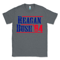 Charcoal Heather reagan bush '84 Classic Tee - artisFamous