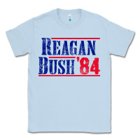 Dusty Blue reagan bush '84 Classic Tee - artisFamous