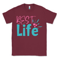 Burgundy best life Classic Tee - artisFamous
