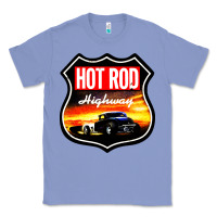Colony Blue HOT ROD GARAGE CAR Classic Tee - artisFamous