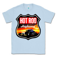Dusty Blue HOT ROD GARAGE CAR Classic Tee - artisFamous