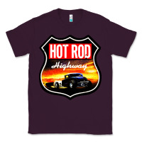 Plum HOT ROD GARAGE CAR Classic Tee - artisFamous