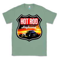 Sage HOT ROD GARAGE CAR Classic Tee - artisFamous
