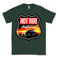 Sports Green HOT ROD GARAGE CAR Classic Tee - artisFamous
