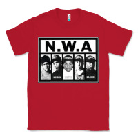 Red N.W.A Californian hip hop group N.W.A Classic Tee - artisFamous