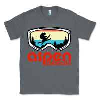 Charcoal Heather aspen colorado ski mountain skiing retro vacation Classic Tee - artisFamous