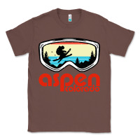 Chestnut aspen colorado ski mountain skiing retro vacation Classic Tee - artisFamous