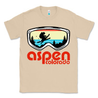 Mushroom aspen colorado ski mountain skiing retro vacation Classic Tee - artisFamous