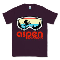 Plum aspen colorado ski mountain skiing retro vacation Classic Tee - artisFamous