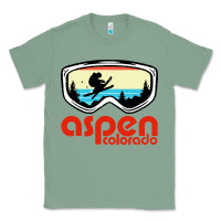 Sage aspen colorado ski mountain skiing retro vacation Classic Tee - artisFamous