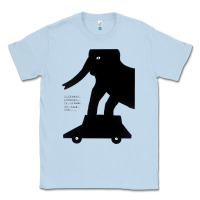 Dusty Blue Elephant Black To Stand On Your Car Classic Tee - artisFamous