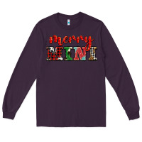 Plum christmas merry mini Long Sleeve Tee - BarkalooDesign