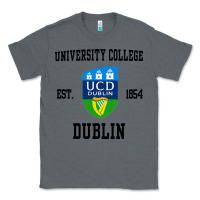Charcoal Heather university college dublin Classic Tee - artisFamous