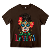 Chocolate Brown proud latina Heavy Core Tee - BundleAndBundleShop
