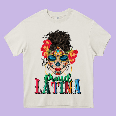 Proud Latina Heavy Core Tee Designed By Bundleandbundleshop