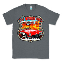 Charcoal Heather CLASSIC CARS ROUTE 66 Classic Tee - artisFamous