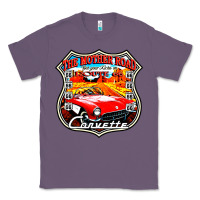 Lavender CLASSIC CARS ROUTE 66 Classic Tee - artisFamous