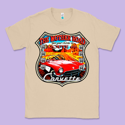 Classic Cars Route 66 Classic Tee Designed By Artisfamous