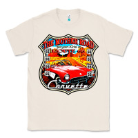 Natural CLASSIC CARS ROUTE 66 Classic Tee - artisFamous