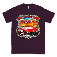 Plum CLASSIC CARS ROUTE 66 Classic Tee - artisFamous