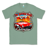 Sage CLASSIC CARS ROUTE 66 Classic Tee - artisFamous