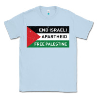 Dusty Blue end is.rae.li apartheid free pales  flag  t shirt Classic Tee - artisFamous