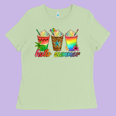 Hello Summer Ladies Tee Designed By Artiststas