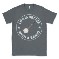Charcoal Heather Banjo Bluegrass Music Traditional Musician Funny Gift Classic Tee - artisFamous