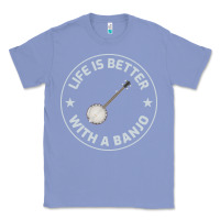 Colony Blue Banjo Bluegrass Music Traditional Musician Funny Gift Classic Tee - artisFamous