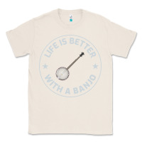 Natural Banjo Bluegrass Music Traditional Musician Funny Gift Classic Tee - artisFamous