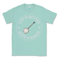 Seafoam Banjo Bluegrass Music Traditional Musician Funny Gift Classic Tee - artisFamous