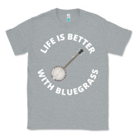 Heather Grey Banjo Bluegrass Music Traditional Musician Funny Gift Classic Tee - artisFamous
