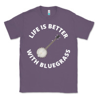 Lavender Banjo Bluegrass Music Traditional Musician Funny Gift Classic Tee - artisFamous
