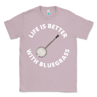 Lilac Banjo Bluegrass Music Traditional Musician Funny Gift Classic Tee - artisFamous
