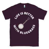 Plum Banjo Bluegrass Music Traditional Musician Funny Gift Classic Tee - artisFamous