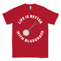 Red Banjo Bluegrass Music Traditional Musician Funny Gift Classic Tee - artisFamous
