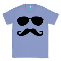Colony Blue moustache and sunglasses Classic Tee - artisFamous