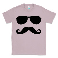 Lilac moustache and sunglasses Classic Tee - artisFamous