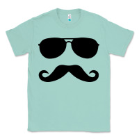 Seafoam moustache and sunglasses Classic Tee - artisFamous