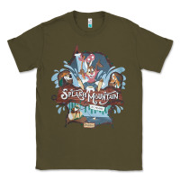 Army Green Splash Mountain Classic Tee - artisFamous