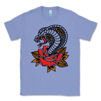 Colony Blue the king cobra snake and rose Classic Tee - artisFamous