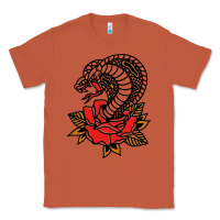 Copper the king cobra snake and rose Classic Tee - artisFamous